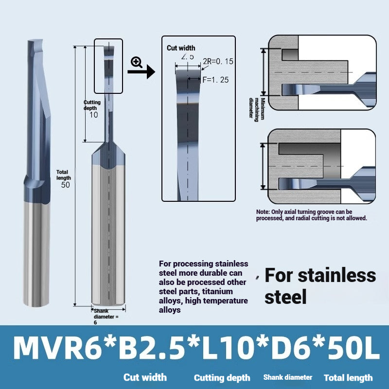 1139-MVR tungsten steel alloy large depth of cut groove cutter stainless steel, copper and aluminum with small hole coating boring cutter anti-vibration face groove cutter Shandong Denso Pricision Tools Co.,Ltd.